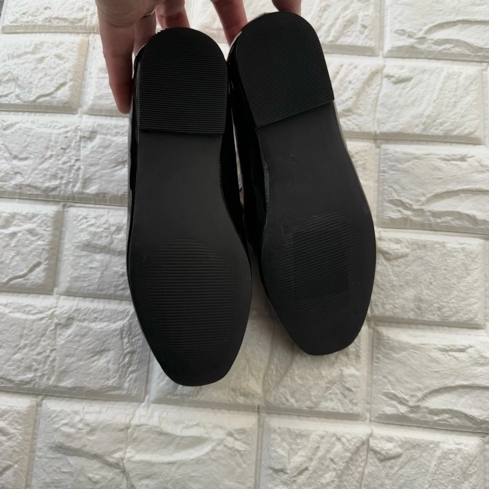 Nordstrom Girls Kids' Faye Patent Leather Loafer Black SZ 3 New studded loafers